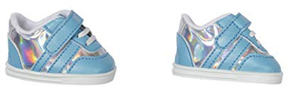 BABY Born 831779 Sneakers blau 43 cm - hellblau Silber glitzernde Puppenschuhe
