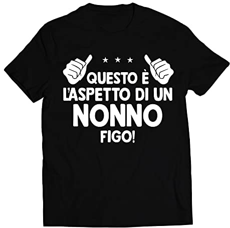 Colorfamily Maglietta Nonno 2024 2025 Nonno Figo – Regalo Divertente Festa dei Nonni, Idea Regalo Annuncio Gravidanza Futuro Nonno, T-Shirt 100% Cotone con Frasi Divertenti