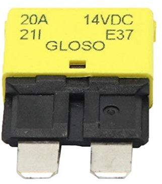 Leeadwaey Flachsicherung Leitungsschutzschalter Automatischer Reset Marine (niedriges Profil) 20A