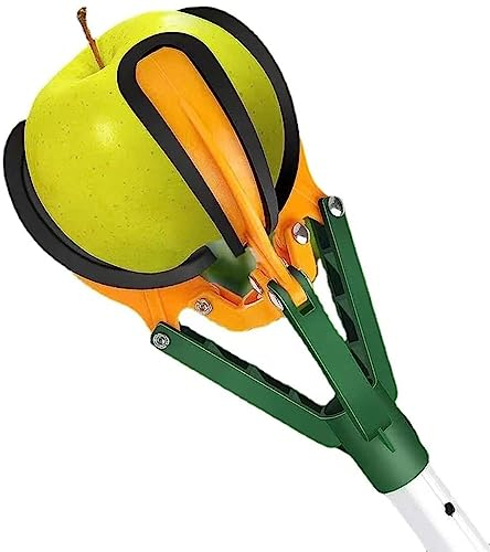Dreiklauen-Obstpflücker aus der Luft, Obstpflücker aus der Luft, Obstgreifer, 1 m ~ 1,5 m verstellbare Pflückerstange, Edelstahlstange für Outdoor-Pick-Up-Werkzeuge, zum Pflücken von Apfel, Birne