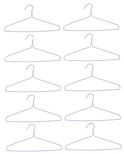 Cabilock Kleiderbügel mit Stahlkern 10 Stück Wäscheständer Aufbewahrungsbügel aus PE Beschichtetem Metall Stabil und Langlebig Platzsparend für Erwachsene Geeignet für Balkon Wohnung Zuhause