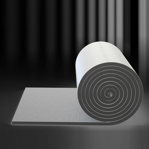 Alu-Luftpolsterfolie Dachisolierung,Dämmung Isolierung Kautschuk,Reflektierende Isolierfolie,Thermomatte,Staubdichte Wasserdichte Frostschutzfolie,Spart Energie & Geld (1x1m/3.3x3.3ft,25mm thick)