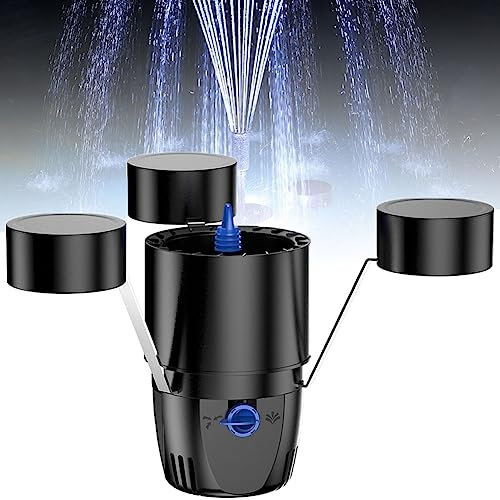 Fish Pond Fallen Leaves Collector, Multifunction Floating Skimmer with 3 Fountain Modes Switch Floating Pool Skimmer Suitable for Pond Waste Disposer with A Pool Surface Of 25m²