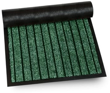 Fit Even Rubber Doormat – Outdoor & Indoor Heavy Duty Washable Non-Slip Doormat for Kitchen Garden, Inside & Outside Floor Mats, Waterproof and Dirt Trapper Entrance Rug Runner (40x60 cm, Green)