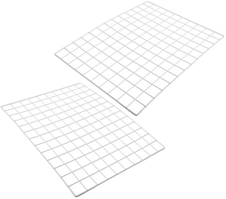 Alipis Rejilla De Hierro Para Colgar Pared 48,5 x 37,5 Cm, Panel Metálico Blanco, Red Decorativa Para Fotos y Organización, Adecuado Para Jardín De Infantes y Supermercado, Paquete 2 Piezas