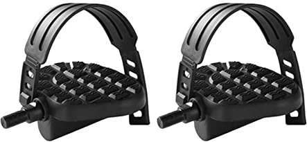 Pedales de bicicleta estática con correas ajustables de 1/2 pulgadas 9/16 pulgadas eje corto A