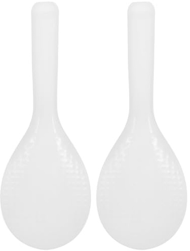 ULTECHNOVO 2 cucchiai da riso riutilizzabili, spatole per riso antiaderenti, utensili da cucina per uso quotidiano, 17,4 cm, facili da pulire