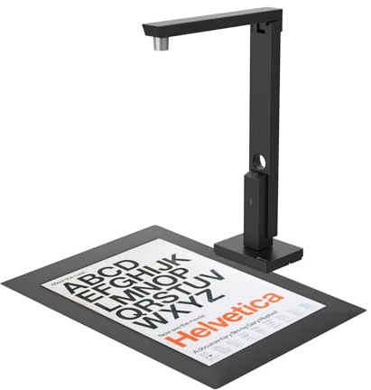 Scanner de Livres pour appareils Photo de Document Scanner de Documents Portable 1200 Pro, 12 MP, 330 DPI, 60 ppm, numérisation Rapide, 1 s/Pa, Protection du Papier, sans bourra, sans Rayures, Facile