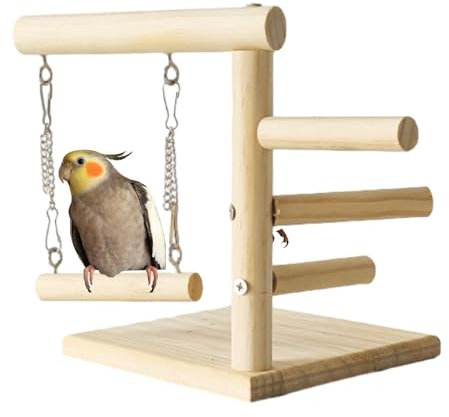 Qfdiwr Papageiens Spielständer - Papageiens Spielplatz, Vogel Spielständer, Vogelspielplatz, Spielplatz Freisitz Für Papageiens, Spielständer Plattformen Für Papageiens, Sittiche, Kanarienvögel