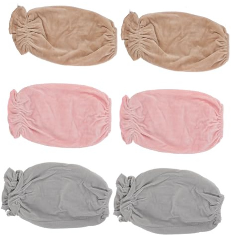 Angoily 3 Pares de Mangas Protectoras Frío para Brazos de Mujer de Poliéster Puños Elásticos para Escritura y Conducción