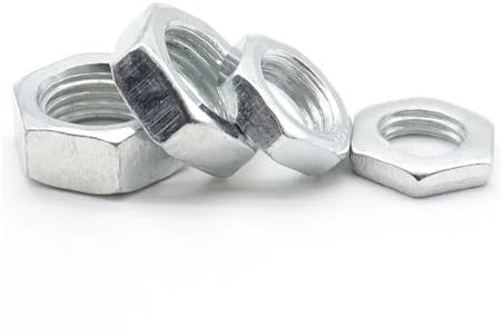 SellGood Dado a Mano 5~30 Pezzi Dadi esagonali a Filettatura fine M8 M10 M12 M14 Dado Esagonale Basso con Filettatura fine in Zinco Bianco zincato nichelato(M8x1x4mm-30pcs)