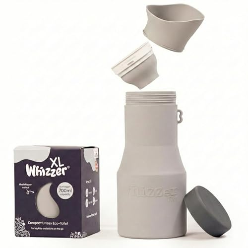 Whizzer™ - Discreet Portable Toilet For Adults - Seen on Dragons Den - Travel Essentials for Festivals, Camping, Caravans & Travel - Silicone Pee Bottle for Men & Women - Portable & Leakproof - 500ml