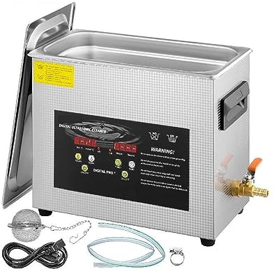 2L 3L 6L 10L 15L Nettoyeur À Ultrasons 40KHz Transducteur Puissant Mini Portable Machine À Laver Ultrasons Lave-vaisselle Bijoux Plus rapide(10 L)