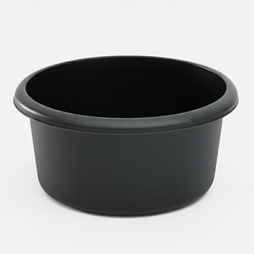 besto Washing Up Bowl for Sink | 4 Liter Small Round Kitchen Sink Bowls | Black Wash Up Basin Bowl for Kitchen Sinks