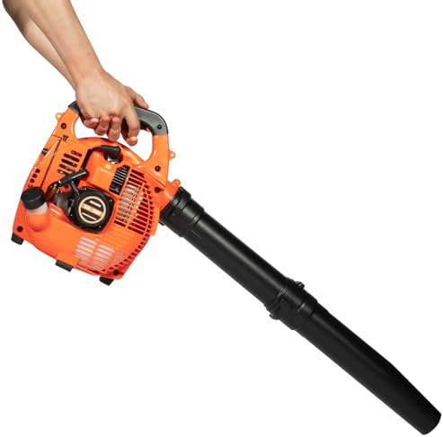 Soffiatore a benzina, 0,75 kW, con motore a 2 tempi, ventilatore portatile da giardino, soffiatore a mano professionale, funzionamento a benzina, con serbatoio del carburante da 0,9 l, per detriti di