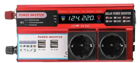 Invertitori di corrente per veicoli Trasformatore Potenza DC 12V A AC 220V 230V Inverter Da 4000 W 3000 W Con 4 Prese USB UE Per Camper E Auto
