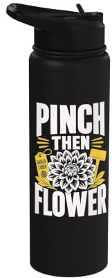Dahlia Pinch Flower Gardener Retro Stainless Steel Insulated Water Bottle