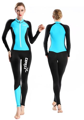 COPOZZ 1mm Wetsuit for Men Women, UPF50+ Full Body Rash Guard Dive Skins