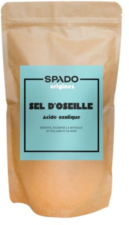 SPADO Origines - Sel d'oseille poudre - Acide oxalique - Détache et éclaircit le bois - multi applications - 700 gr - Fabrication française