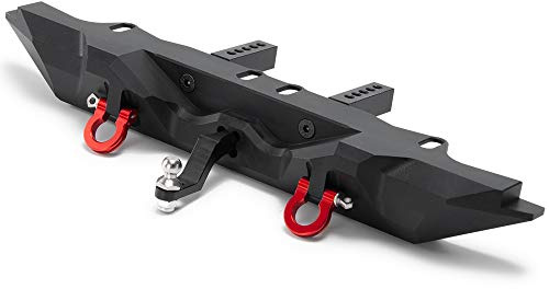 ZuoLan 1/10 Échelle Acier Pare-chocs arrière avec 2pcs rouge treuil schackel pour Traxxas Trx4 T4 RC Crawler Modèle voiture