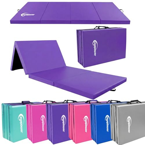 eyepower Colchoneta de Gimnasia Plegable Gruesa 180x60x5 cm - Esterilla Fitness para Gimnasia Rítmica y Artística Infantil y Casa