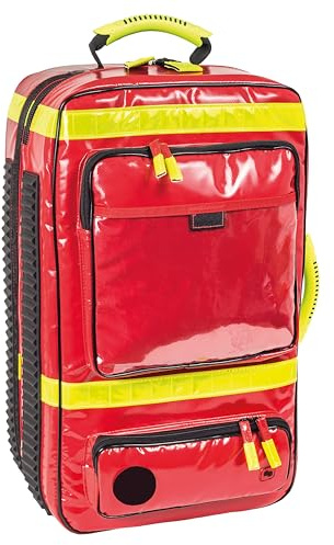 ELITE BAGS - EMERAIR PLANE Notfallkoffer | rot | robuster Notfallrucksack | ergonomisches Rucksack-Tragesystem | inkl. Modultaschen | Stoß-Schutz und Polsterung