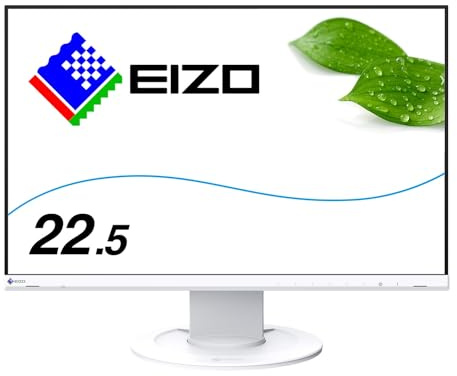 EIZO FlexScan EV2360-WT 57,2 cm (22,5 Zoll) Ultra-Slim Monitor (HDMI, D-Sub, USB 3.1 Hub, DisplayPort, 5 ms Reaktionszeit, Auflösung: 1920 x 1200) weiß
