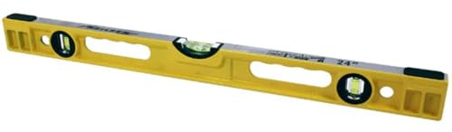 Neilsen CT4207 24in 600mm Heavy Duty Spirit Level with Cast Aluminium Frame 90 Degree and 180 Degree Vials Milled Surface Hammer Assist Pads for Scaffolding