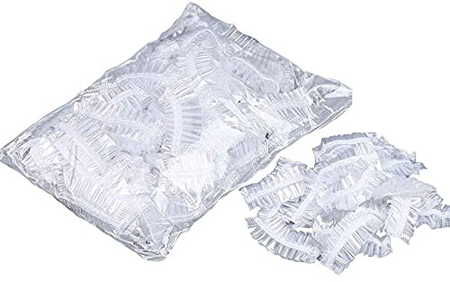 ANCLLO - 100 protezioni per le orecchie trasparenti impermeabili per tinture per capelli doccia