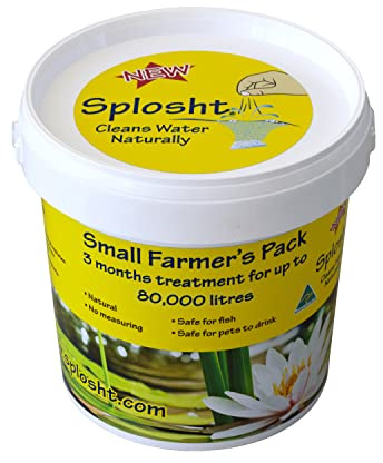 SPLOSHT Pond Clear Water Treatment for Farmers. Natural Pond Cleaner And Pond Sludge Remover. Pond Algae Treatment, Easy Water Dissolvable Sachets, Pet and Wildlife Safe (Small Pack)