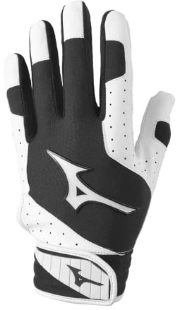 Mizuno Damen Finch Women's Softball Padded Batting Glove Schlaghandschuh, Weiß/Charcoal, Small