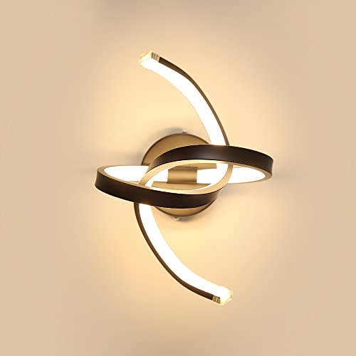 Osairous Aplique de Pared Interior, 16W LED Lámpara de Pared, Iluminación Diseño de Curvas para Salon Dormitorio Sala Pasillo Escalera, 3000K Blanco Cálido