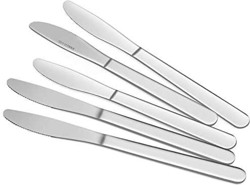 Funnydin Knife Set, Dinner Knives Set of 12, 8.3 Inch, Grade Stainless Steel Knives, Cutlery Knives Only, Dishwasher Safe, Table Knives in Home, Kitchen or Restaurant