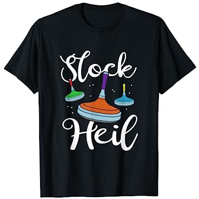 Stock Heil Eisstock Stockschütze Eisstockschießen Spruch T-Shirt