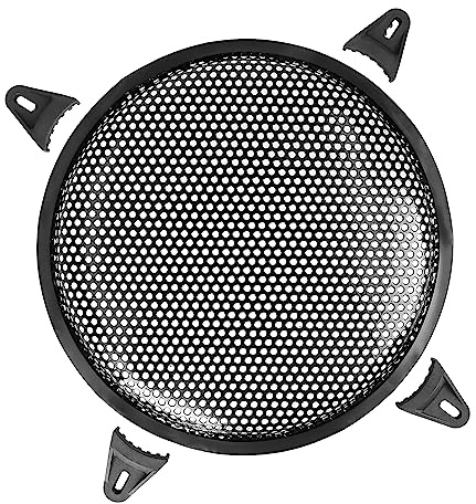 A ABSOPRO Voiture Haut-Parleur Subwoofer 10 Waffle Grille Couverture Garde Métal Noir