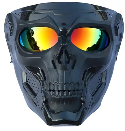 Wokyo Motorcycle Helmet Riding Goggles Glasses Anti Fog Detachable Face Mask with Atv Goggles Dirt Bike Motocross Eyewear