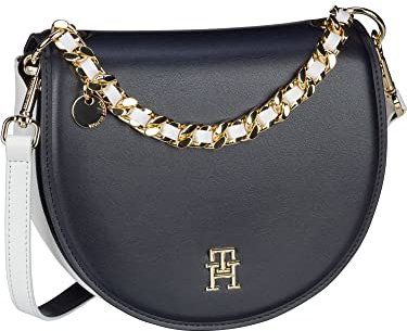Tommy Hilfiger TH Chic Saddle Bag CB Space Blue/Optic White Mix