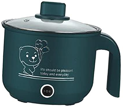 perfk Pentola elettrica Padella elettrica Fornello per tagliatelle Antiaderente Fornello Elettrico Cucina, Verde