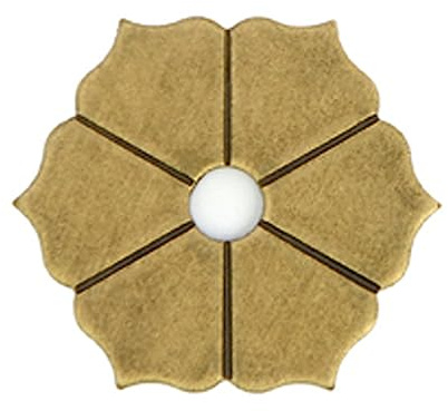 Tiazza 10 Stück Blütenblattform Messing Rückplatte Unterlegscheiben Klassische Möbel Dekoration Dichtung Messing Hardware Zubehör (Bronze, 4,5 cm)