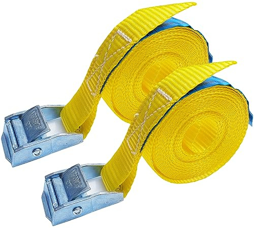 2 x Zurrgurt Klemmschloss 2,5 x 400 cm Spanngurt Gurtband Ladungssicherung