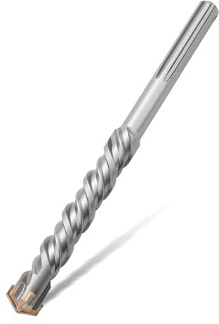 Punta per trapano SDS MAX 40 x 260 mm, trapano a percussione con 4 tagli in metallo duro, ideale per foratura su pietra, cemento, pietra naturale, muro di mattoni