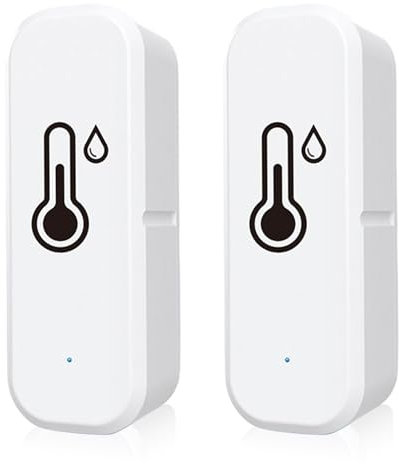 WiFi Thermometer Hygrometer Innen: Sporgo WLAN Feuchtigkeitssensor Temperatursensor mit Smart Tuya App, Datenaufzeichnung und Benachrichtigungsalarm, Mini Kabelloser Thermometer für Innen Außen (2)