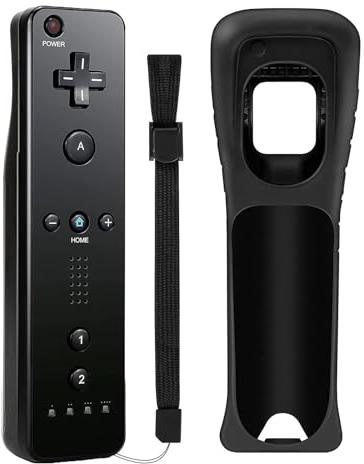 Mribo Manette Wii, Wii Télécommande, télécommande de Jeu de Compatible avec Nintendo Wii/Wii U, avec étui en Silicone Gratuit et dragonne