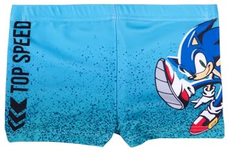 United Labels Sonic The Hedgehog badbyxor för pojkar – barn simbyxor badkläder byxor blå, blå, 122-128