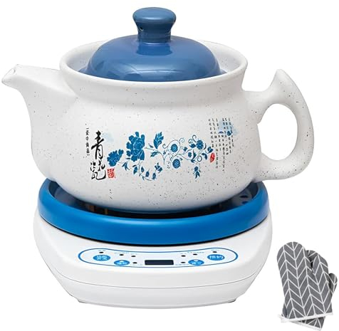 WXFKLDJ Keramik-Kochtopf, automatischer Topf für Kräutermedizin, langsamer Schmortopf, Suppe, trennbarer Topf zum Kochen, Backen und Kochen