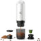Macchina Espresso Portatile Elettrico Ricaricabile 12V Riscaldamento On-Click Macchina Caffettiera Automatica Compatibile con NS Capsule e Caffè Macinato per Campeggio Viaggi Casa (Bianco)