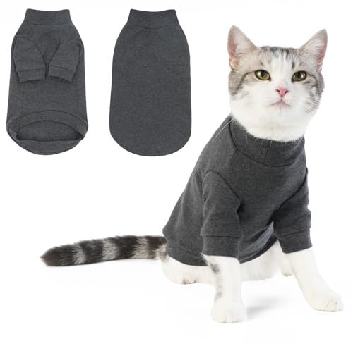 Cyponpy Katttröja med ärmar varma kattkläder vinter stretchig katt pyjamas sphynx kläder kattbody hårlös katter tröja katt mjuk kattkappa