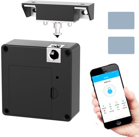 Smart Schubladenschloss, RFID Elektronisches Schrankschloss, Bluetooth App Verstecktes Möbelschloss, Briefkastenschloss, Kindersicherung Schrank, Lochfreies Schlösser für Schrank, Schubladen, Schließf