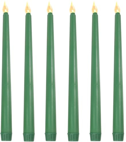 Artibetter Led Taper Candles Batteriebetriebene Flammenlose Kerzen 6Er Set Warmweißes Kerzenlicht 28.00 Cm Stabkerzen Für Hochzeit Party Tisch- Und Heimdekoration
