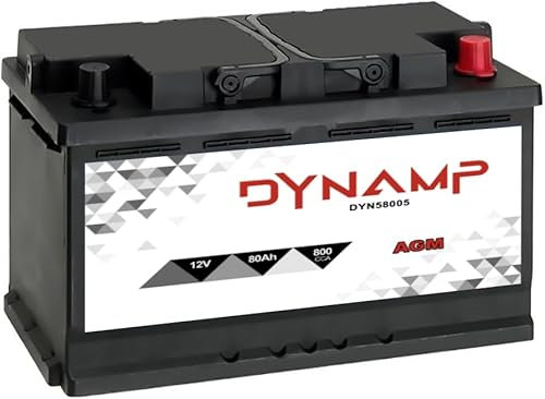 Dynamp DA80 AGM Stop-start 12V 80Ah 800CCA Car Battery Type 115